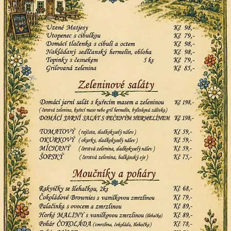Hrusicka Restaurace A S Klimatizaci A Parkovistem Pro Motorky A Kola 3*